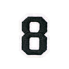PH180 - Black Number 8 (Iron on)