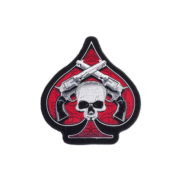 PS1519 - Spade Skull Guns XL (Iron on)