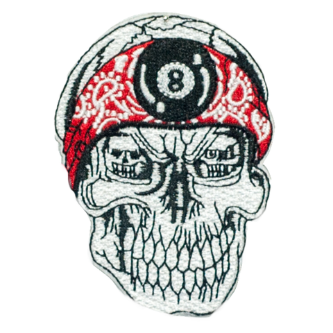 PH132 - 8 Billiard Band Skull (Iron on)