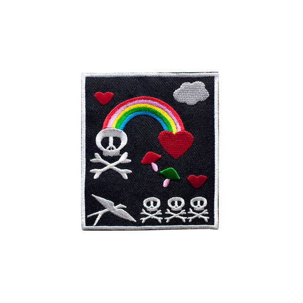 PT518 - XO Rainbow Heart (Iron on)
