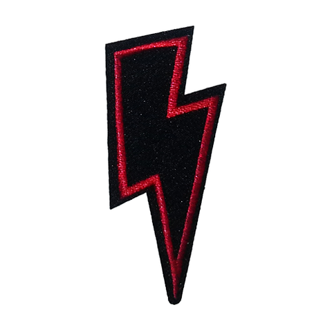 PH225 - Black Red Lightning (Iron on)