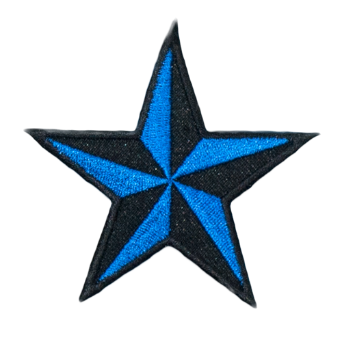 PH145 - Blue Black Star (Iron on)