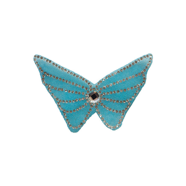 PT423 - Blue Stone Butterfly (Iron on)