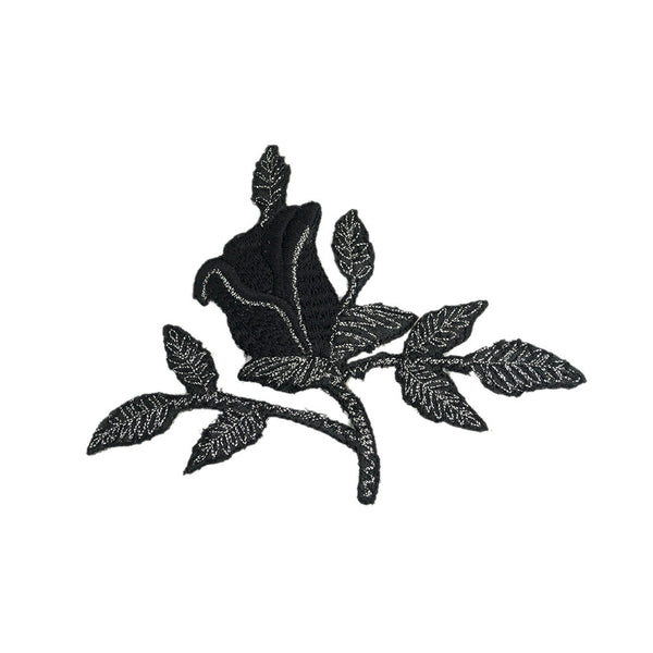 PS1593 - Black Flower (Iron on)