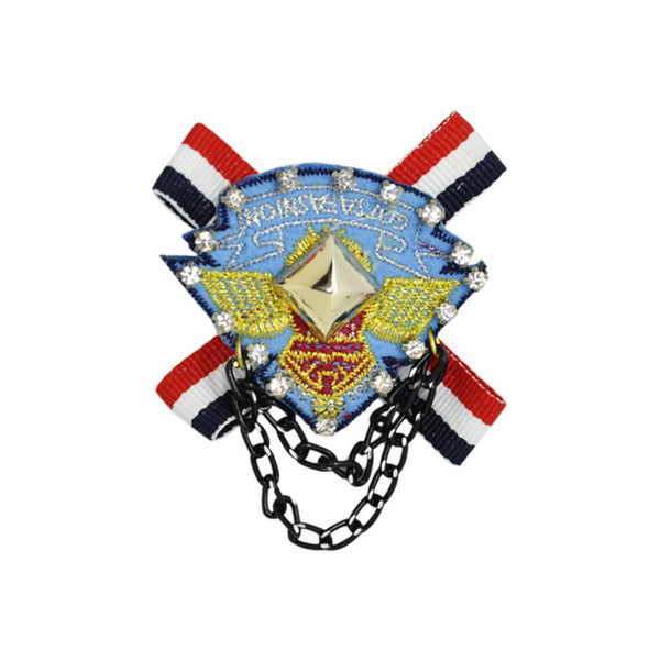 PS1528 - Stone Badge with chain (Iron on/Pin)