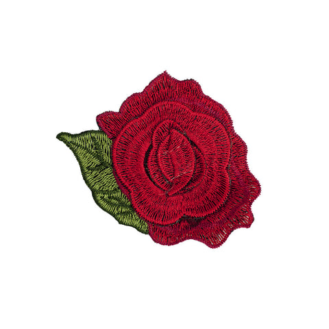 PT1208 - Red one Leaf Flower (Sew on)