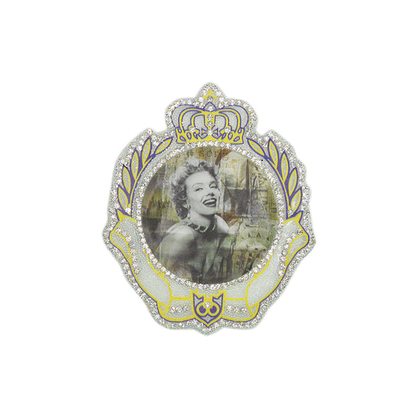 PT1246 - 3D Crown Marilyn Monroe Badge (Iron on)