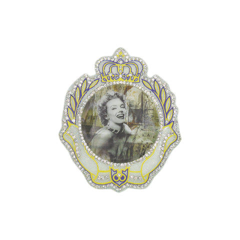 PT1246 - 3D Crown Marilyn Monroe Badge (Iron on)