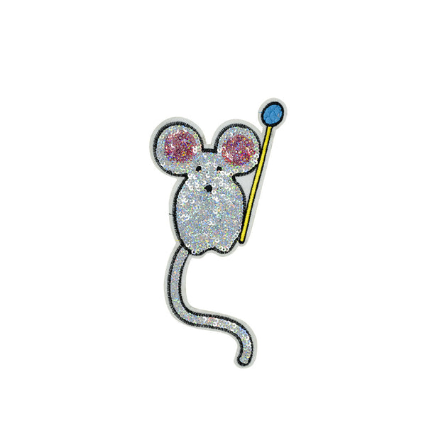 PT1823 - Sequin Mouse Blue Ward (Iron On)