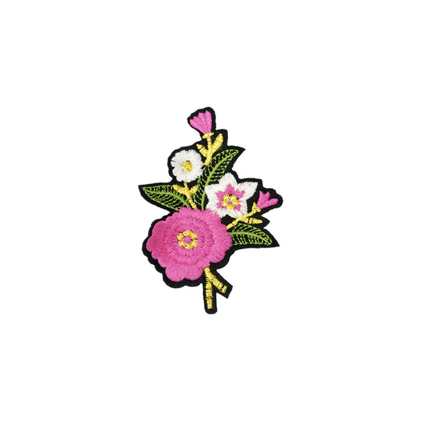 PT1793 - Pink  White Flower (Iron on)