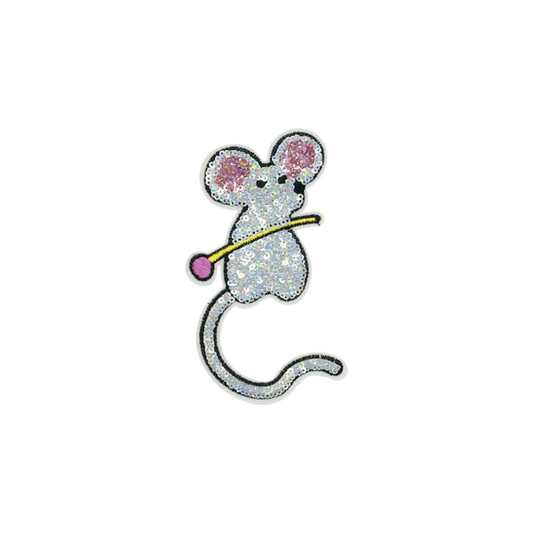PT1824 - Sequin Mouse Pink Ward (Iron On)