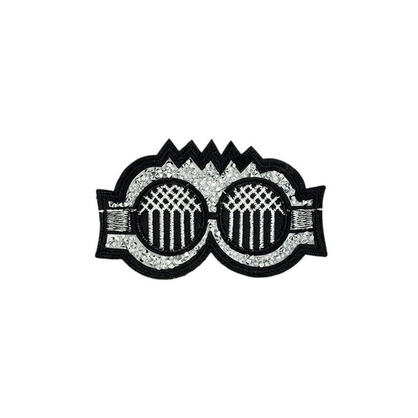 PT1254 - Glasses Stone Badge (Iron on)