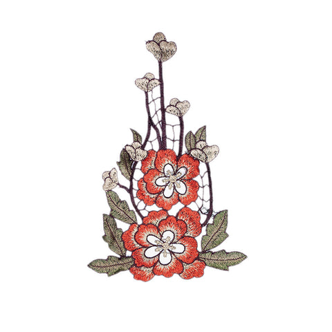 PT1217 Orange Decoration Flower (Sew ON)