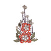 PT1217 Orange Decoration Flower (Sew ON)