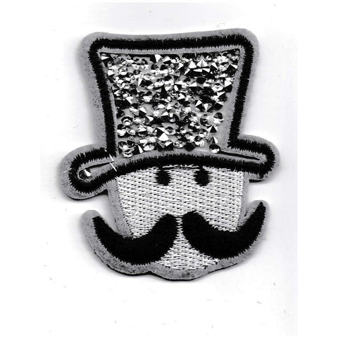 PT1160 - Moustache Head Stone (Iron on)