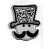 PT1160 - Moustache Head Stone (Iron on)