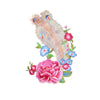 PT1876 - Pink Rose and Feather XL (Iron on)