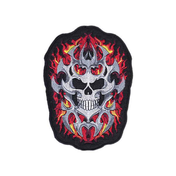 PS1512 - Fire Metal Skull XL (Iron on)