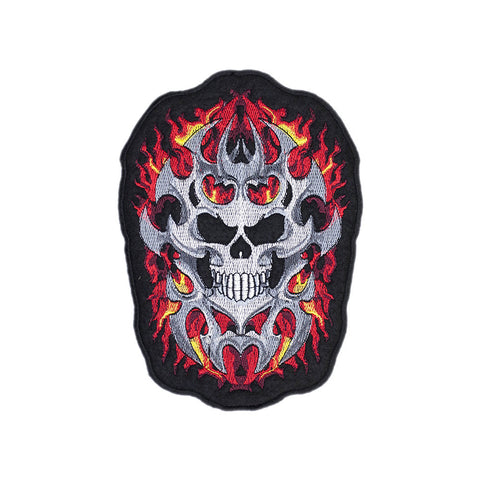 PS1512 - Fire Metal Skull XL (Iron on)