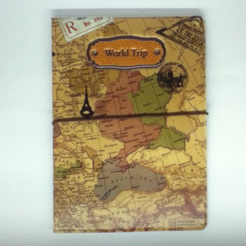 H00038 - World Trip Brown Matte Passport Holder