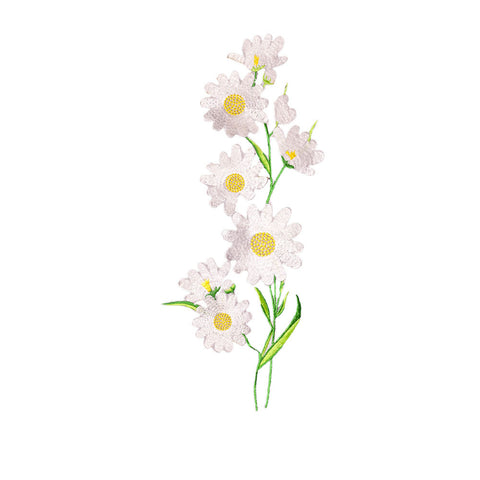 PT1878 - White Daisy Flower XL (Iron on)