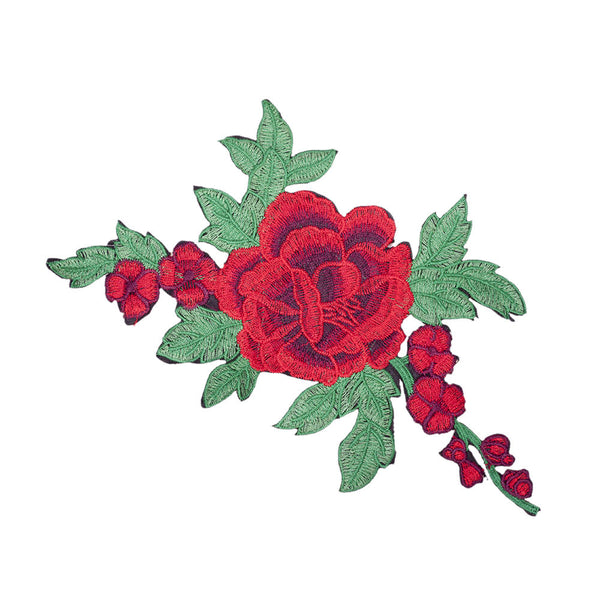 PT1837 - Red Green Big Rose XL (Iron On)