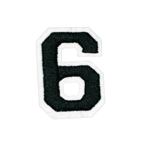 PH178 - Black Number 6 (Iron on)