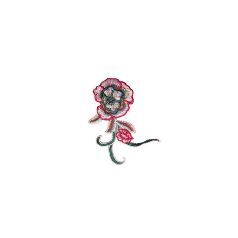 PT1864 - Green Lines Colorful Flower (Iron on)