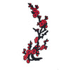 PT1377 - Red Plum Blossom Flower (Iron on)