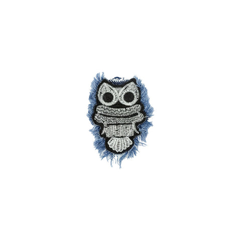PT1828 - Denim Silver Blind Owl (Sew On)