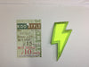 PS1729 - Neon yellow Lightning (Iron on)