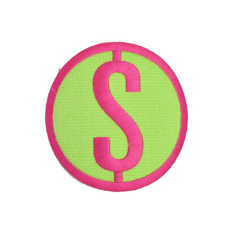 PS1774 - Pink Green Dollar Sign ( Iron on)