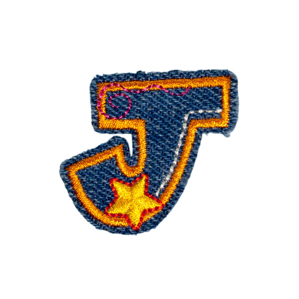 PH1036J - J DENIM LETTER (Iron on)
