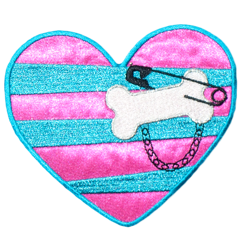 PH28 - Bone Heart (Iron on)
