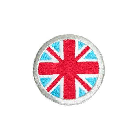 PS1587 - Round Union Jack Blue Red (Iron on)