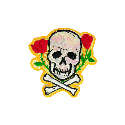 PS1599 - Rose Skull Shiny (Iron on)