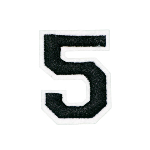 PH177 - Black Number 5 (Iron on)