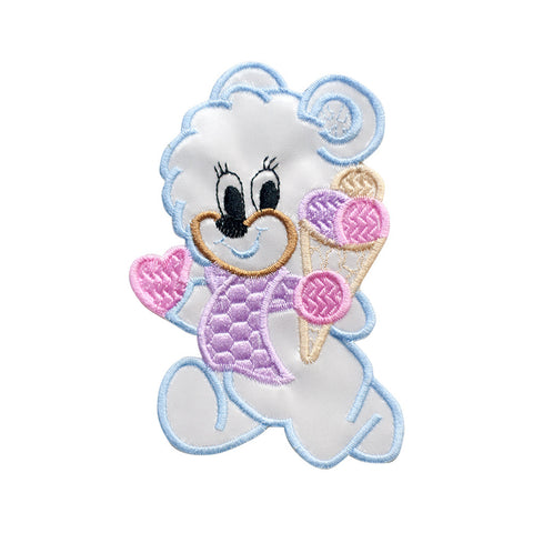 PT600 - Bear with ice-cream (Iron on)