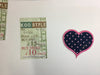 PS1666 - Blue Heart with Pink polka dot (Iron on)