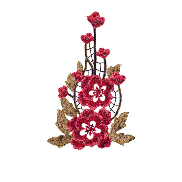 PT1871 - Red Pinky Flower XL (Sew on)
