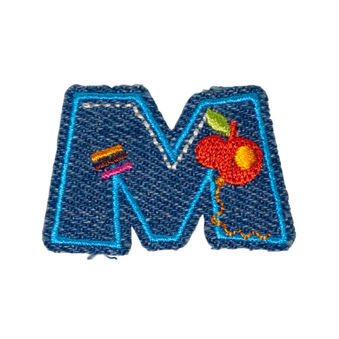 PH1036M - M DENIM LETTER (Iron on)