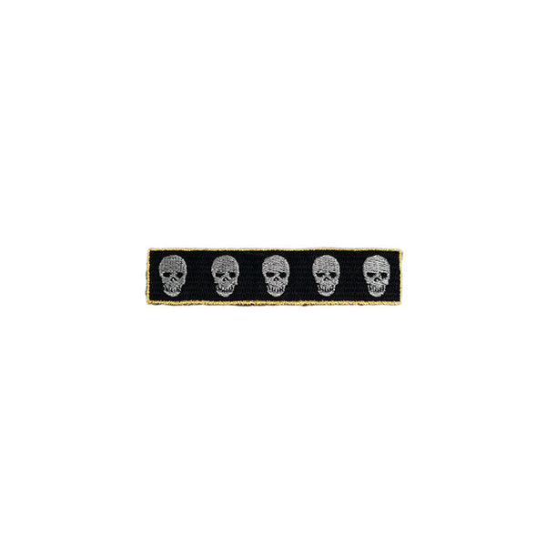 PS1698 - Five Skull strip (Iron on)