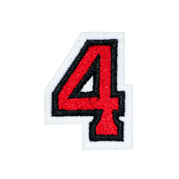 PH165 - Red Number 4 (Iron on)