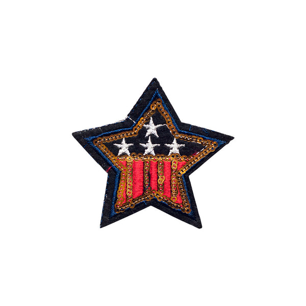 PT490 - Sequin USA Star (Iron on)