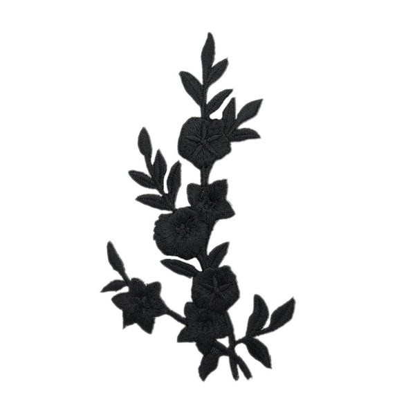 PS1464 - Black Flower (Iron on)