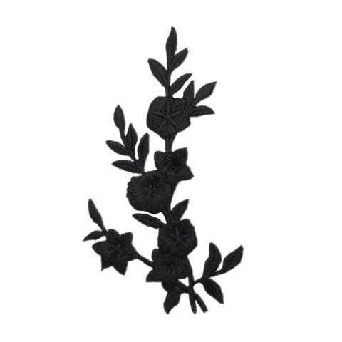 PS1464 - Black Flower (Iron on)