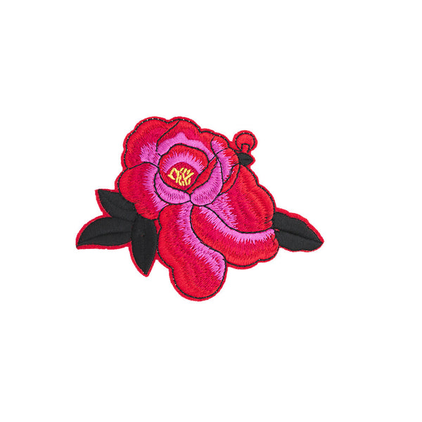PT1201 Red Black Rose (Iron on)
