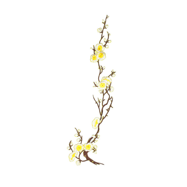 PT1439 - Yellow Plum Blossom Flower XL (Iron on)