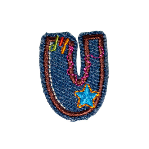 PH1036U - U Denim letter (Iron on)