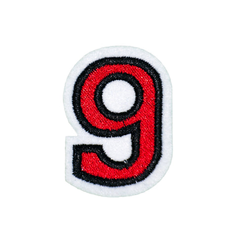 PH170 - Red Number 9 (Iron on)